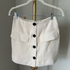 ❤️ Forever 21 White Button-Front Skirt Size Small NWOT